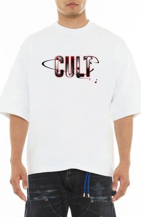 Cult of Individuality Crewneck Graphic T-Shirt in White at Nordstrom, Size X-Small