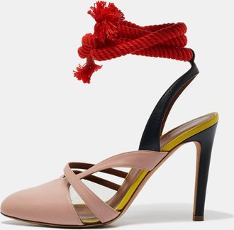 Malone Souliers X Roksanda Multicolor Leather And Pvc Ankle Tie Pumps