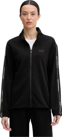 Emporio Armani Emporio Armani Ea7, Hoodies & sweatvesten, Dames, Zwart, M, Katoen, Af 12501 Sweatshirt