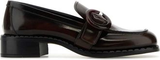 Prada Dark Brown Leather Loafers