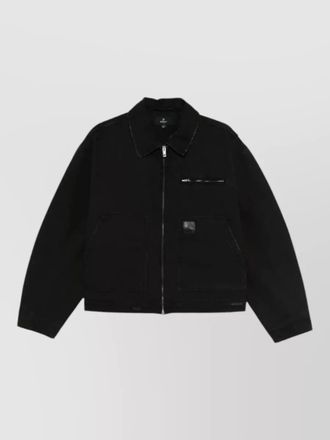 Represent mens coat collared design chest and side pockets