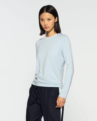 Serena Bute Jersey Long Sleeve T-Shirt - Pale Blue
