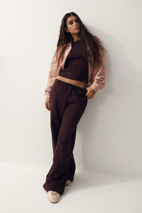 H&M Wide-leg joggers in Dark Plum Purple at Nordstrom, Size Xx-Large