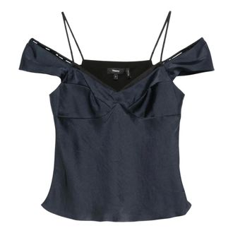 Theory Sleeveless Tops - Tops - Mujer - Azul - 2XS