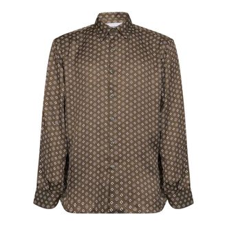 Costumein Shirts - Heren - Casual Overhemden - Bruin - L - Overhemden