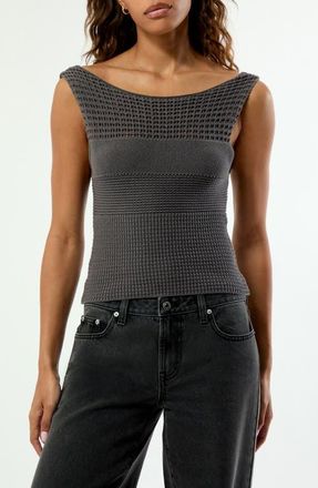 PacSun Brielle Open Knit Tank Top in Gray at Nordstrom, Size X-Small