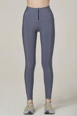 9 Two 5 Womens Case Closed Zippered Leggings In Blu-S Steel Blue