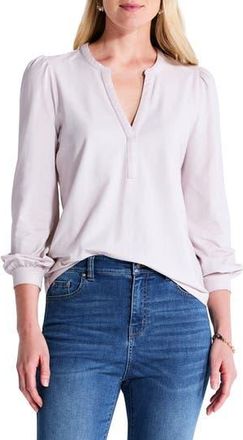 Nic+Zoe Perfect Knit Henley Top in Light Rose Gold at Nordstrom Rack, Size X-Small