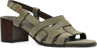 Aquatalia Dimaro Weatherproof Slingback Sandal in Sage Cow Suede at Nordstrom, Size 7.5