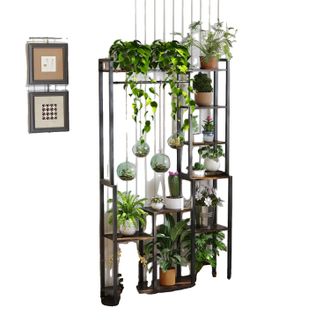 OEM Estanter&iacute;a Para Plantas, Dise&ntilde;o Vintage, Soluci&oacute;n De Almacenamiento Vers&aacute;til, Color Negro