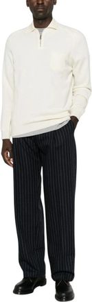Amaranto Zip-through Sweater - Heren - Vesten met rits - Wit - S - Hoodies & sweatvesten