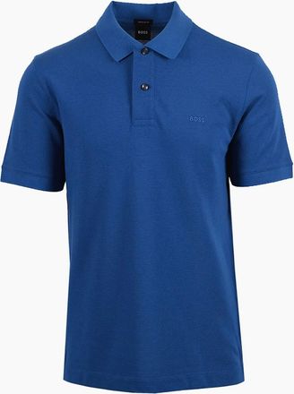 HUGO BOSS Mens Boss Black BOSS PALLAS POLO MEDIUM BLUE - Size: 40