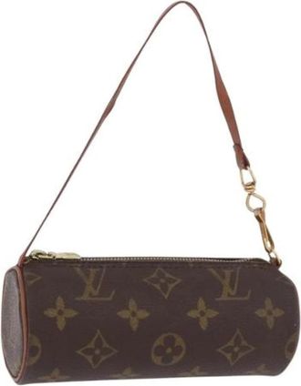 Louis Vuitton Pre-owned Mini Pouch - Dames - Vintage Mini Tas - Bruin - ONE Size - Leer - Vintage