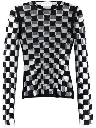 Sportmax Geruite top - Zwart