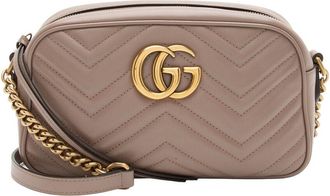 Gucci Matelass&eacute; Gg Marmont Small Camera Bag (Authentic Pre-Loved)