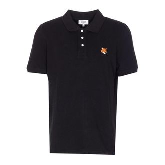 Maison Kitsun&eacute; Embroidered Short-sleeve Polo Shirt
