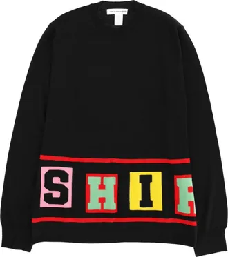 Comme Des Gar&ccedil;ons Black Crew Neck Sweater