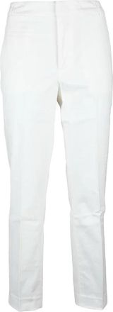 Dondup Ariel 27 Inches White Tapered Leg Trousers
