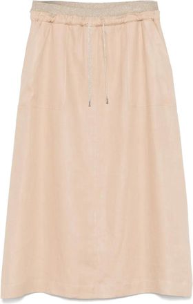 Gran Sasso Gonna midi in lino - Toni neutri