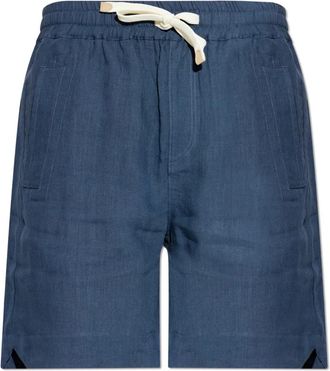 Eleventy Linnen Shorts - Heren - Korte Broeken - Blauw - W32 - Linnen - Korte Broeken
