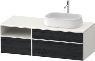 Duravit Duravit - Lavabo Consola Zencha, 1300x550mm, 2 Extra&iacute;bles, 1 Caj&oacute;n