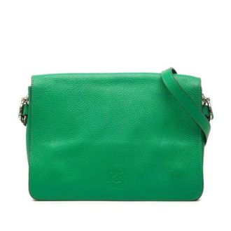 Loewe Pre-owned Crossbody Bag - Dames - Pre-owned - Groen - Maat: ONE Size Zijde