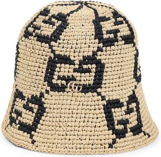 Gucci Natural Logo Bucket Hat