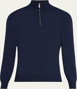 Brunello Cucinelli Mens Cashmere 1/4-Zip Sweater