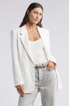 Open Edit The Curator Relaxed Blazer in Ivory at Nordstrom, Size Xx-Small