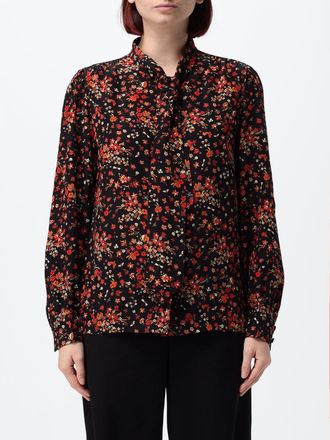Gucci Camicia in seta con stampa floreale e collo a fusciacca