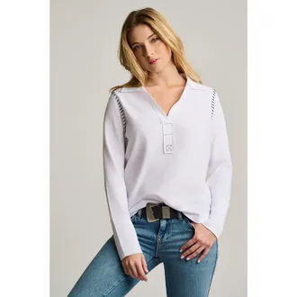 Lisa Todd Whipster Cotton T-Shirt in White at Nordstrom, Size X-Small
