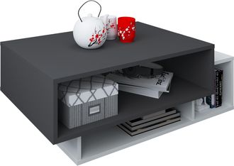 ebuy24 Ebuy24 - Mesa De Centro De Madera Vcm Mesa De Sof&aacute; Con Suficiente Espacio De Almacenamiento Dimensiones Aprox. Al. 35 X An. 88 X P. 50 Cm Mesa De Sal&oacute;