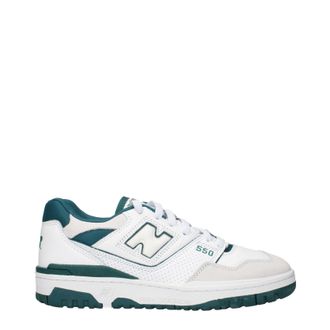 New Balance 550 Herrens Ledersneaker Weiß/Wald