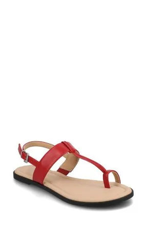 Journee Collection Gerra Toe Loop Sandal in Red at Nordstrom Rack, Size 8.5