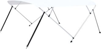 vidaXL Toldo Bimini De 4 Arcos Blanco 243x(230-244)x137 Cm Vidaxl