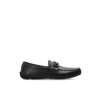 Ferragamo Loafers, male, Black, Size: 8 1/2 US Parigi New Leather Loafers