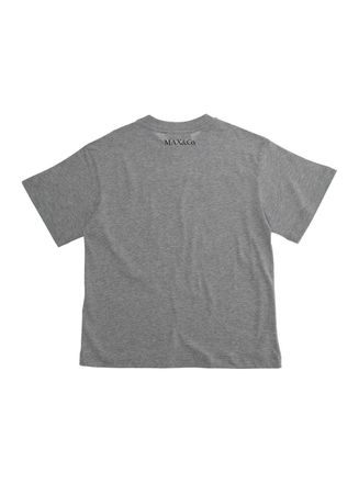 Max & Co. Text-Print Cotton T-Shirt - Gray