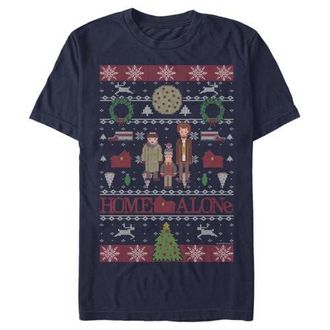 Home Alone Mens Home Alone Characters Ugly Sweater Graphic T-Shirt in Navy Blue at Nordstrom, Size Xx-Large