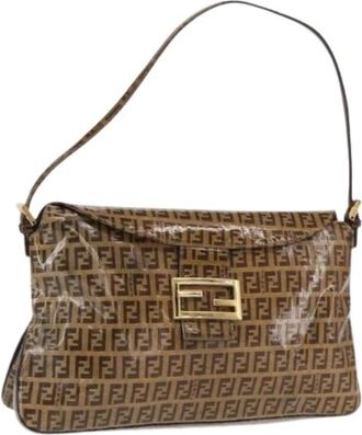 Fendi Pre-owned Shoulder Bags, female, Brown, Size: ONE SIZE Pre-owned Plastic Shoulder Bag