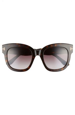Tom Ford Beatrix 52mm Sunglasses in Dark Havana/gradient Bordeaux at Nordstrom