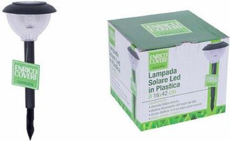 Trade Shop Trade Shop Traesio - Set 6pz Lampada Solare Led Tonda Giardino Picchetti In Plastica ø16x42cm 5109003