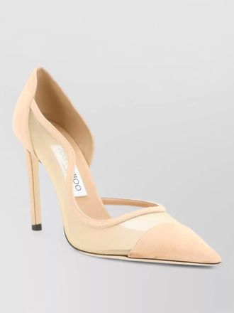 Jimmy Choo London brigitte suede mesh pointed toe pumps