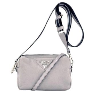 Prada Pre-owned Cross Body Bags, female, Gray, Size: ONE SIZE Pre-owned Vintage Shoulder Bag