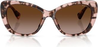 Ralph Lauren RA5329U 56mm Gradient Butterfly Sunglasses in Pink Havana/brown Gradient at Nordstrom