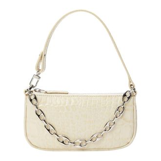 by FAR Shoulder Bags, female, Beige, Size: ONE SIZE Mini Rachel Crocodile Embossed Shoulder Bag