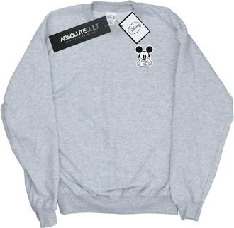 Disney Heren Mickey Mouse Dont Speak Breast Print Sweatshirt (Sportgrijs)