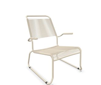 Schaffner Kufen-Spaghetti-Lounger S&auml;ntis mit Lehne / Hochlehner Feuerverzinkt