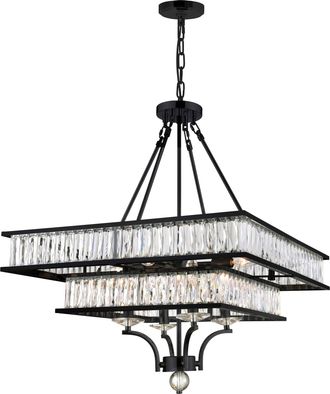 CWI Lighting Shalia 8 Light Chandelier With Black Finish