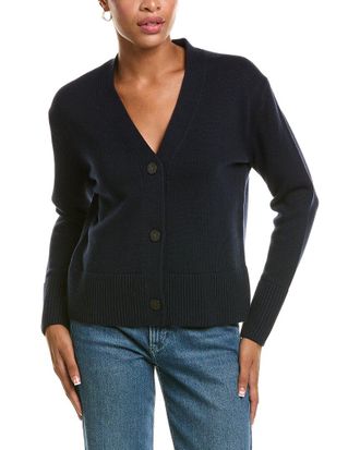 Vince Shrunken Weekend Wool-Blend Cardigan