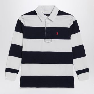 Polo Ralph Lauren White/Navy Striped Polo Shirt